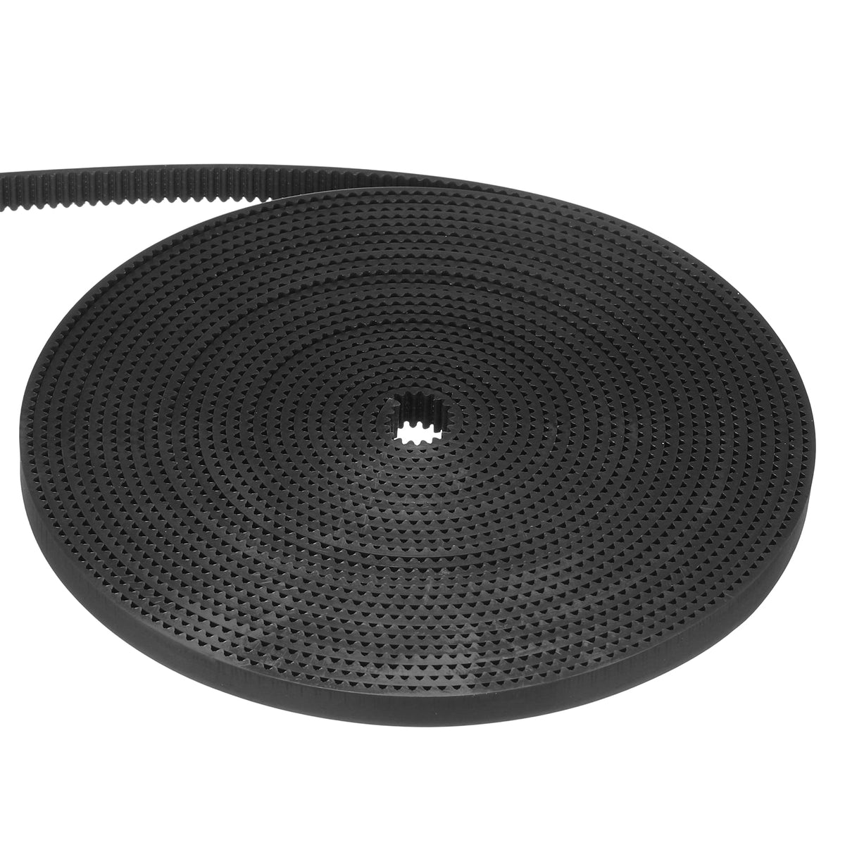 Uxcell Polyurethane PU Steel Cord 2GT Timing Belt 6x5000mm2mm Pitch 2mm Thick Black Open Loop Pulley Timing Belt for 3D Printer