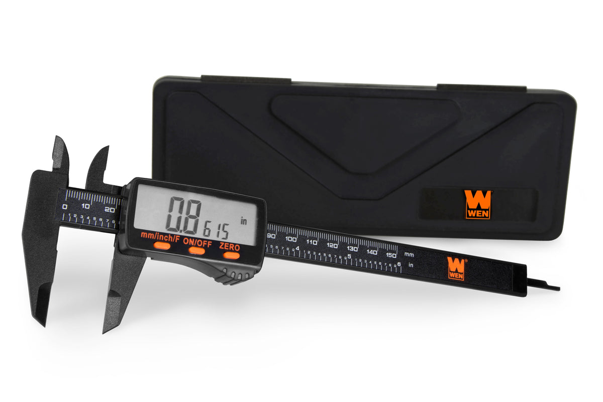 WEN Electronic 6.1-Inch Digital Caliper with LCD Readout and Storage Case