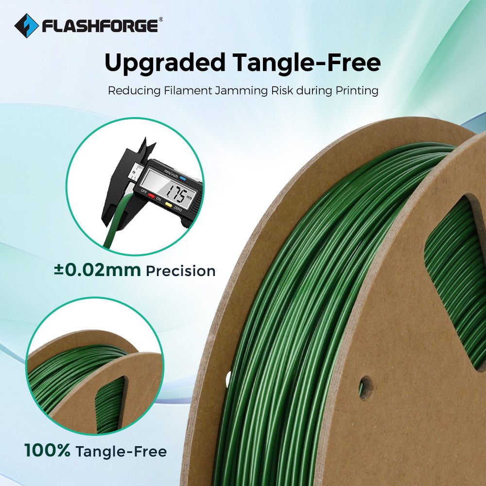Flashforge PETG Filament 1.75mm, 1KG/2.2lbs PETG 3D Printer Filament, Burnt Titanium