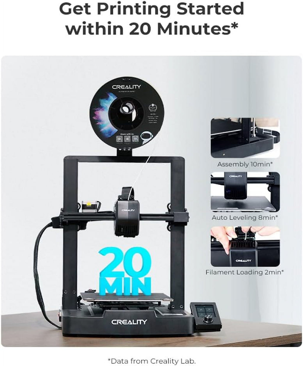 Comgrow Creality Ender 3 V3 PLA FLEXIBLE 3D Printer with Faster Printing, Auto Leveling, 250 mm Print Size
