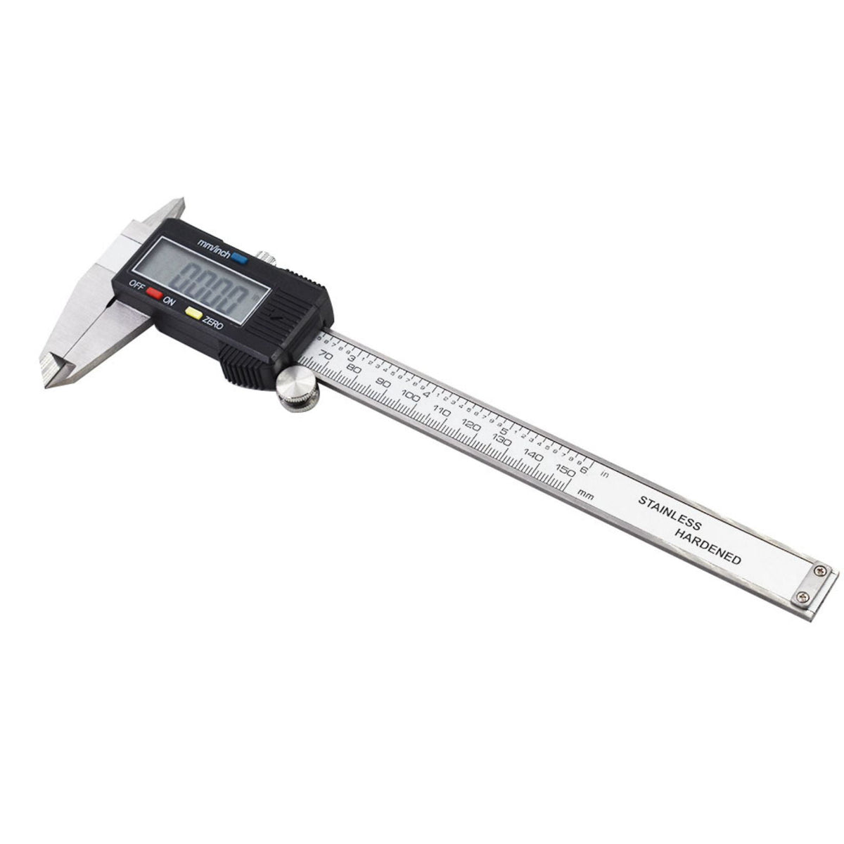 0-6 inch LCD Electronic Digital Vernier Caliper Stainless Steel Fraction inch Millimeter Conversion Micrometer Gauge for Length Width Depth Inner Diameter Outer Diameter