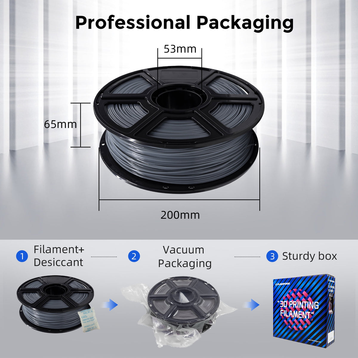 Flashforge PLA Filament 1.75mm, 1KG/2.2lbs PLA 3D Printer Filament, Burnt Titanium