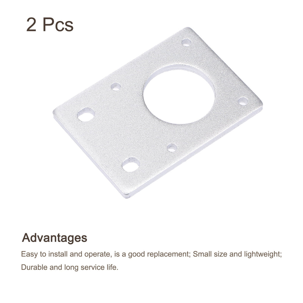 Uxcell Stepper Motor Mounting Bracket Mount Plate 42mm Silver Tone for 3D Printer 2 Pack