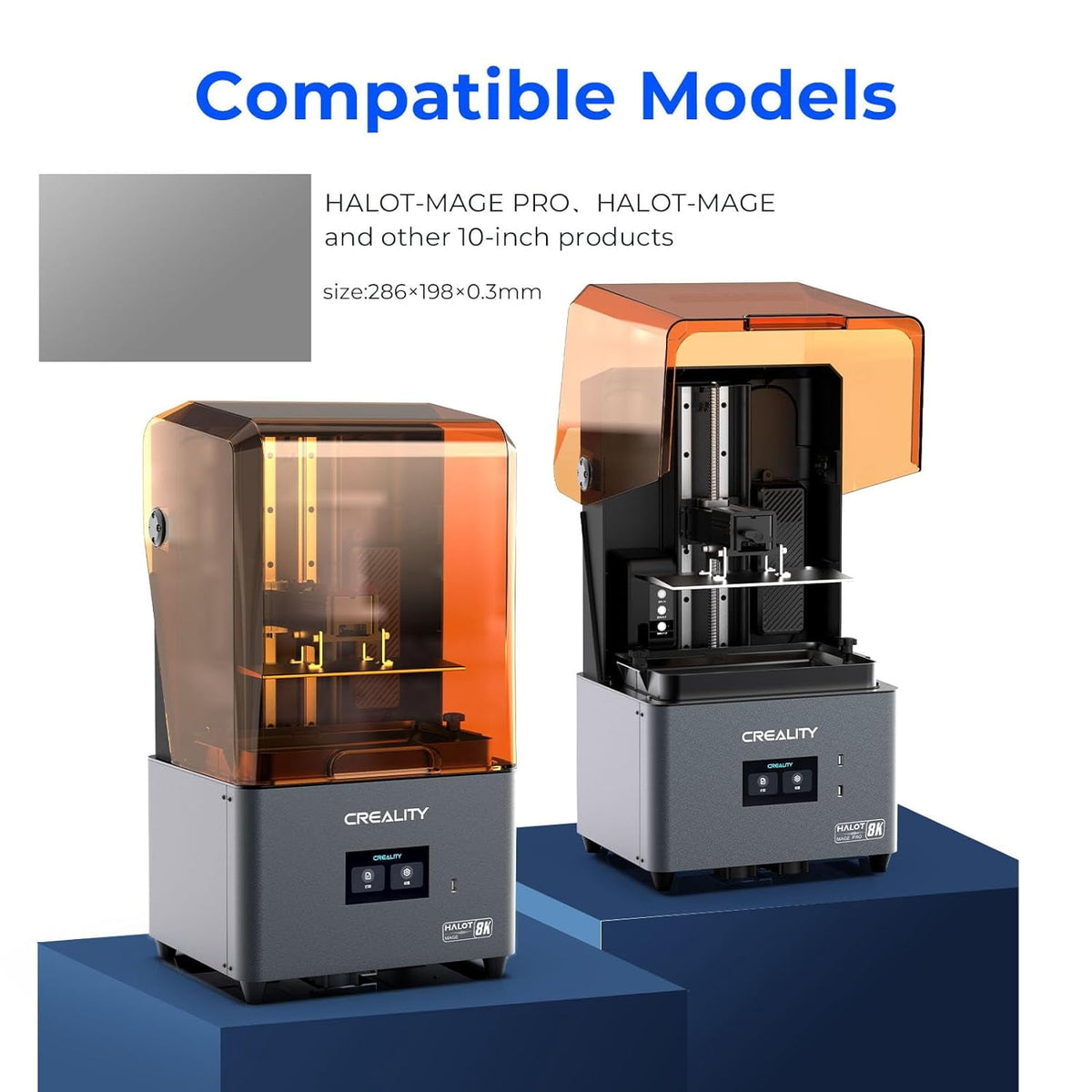 Creality 3PCS Pictor Film High Speed Release Films for HALOT-MAGE PRO LCD 3D Printer 286×198×0.3mm(11×7.79×0.01in), High Transmittance, HALOT-MAGE & Other 10 inches Resin 3D Printers