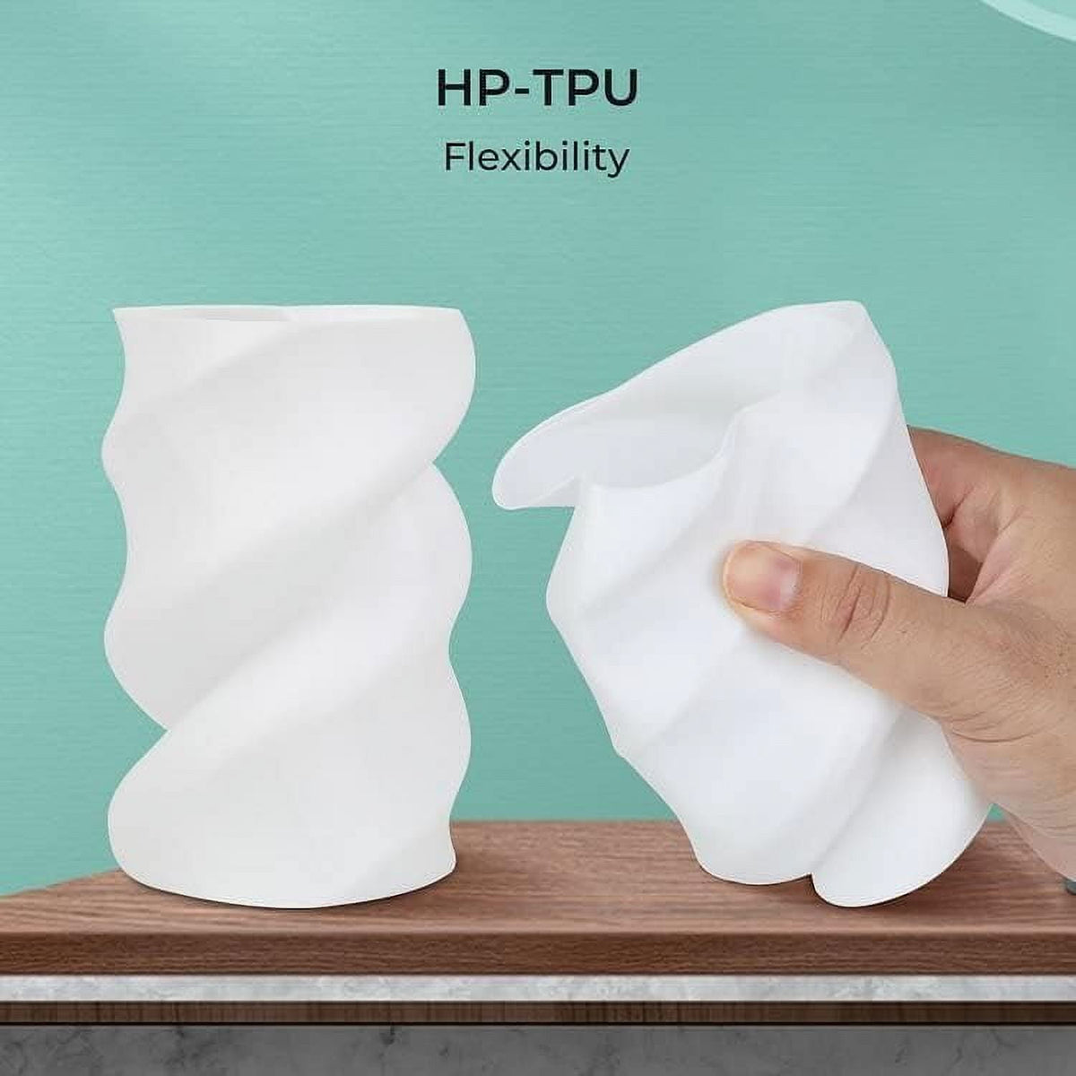 Creality HP-TPU 3D Printing Filament, 1kg(2.2lbs) 1.75mm with High Flexibility UV Resistant Anti-Aging,Transparent
