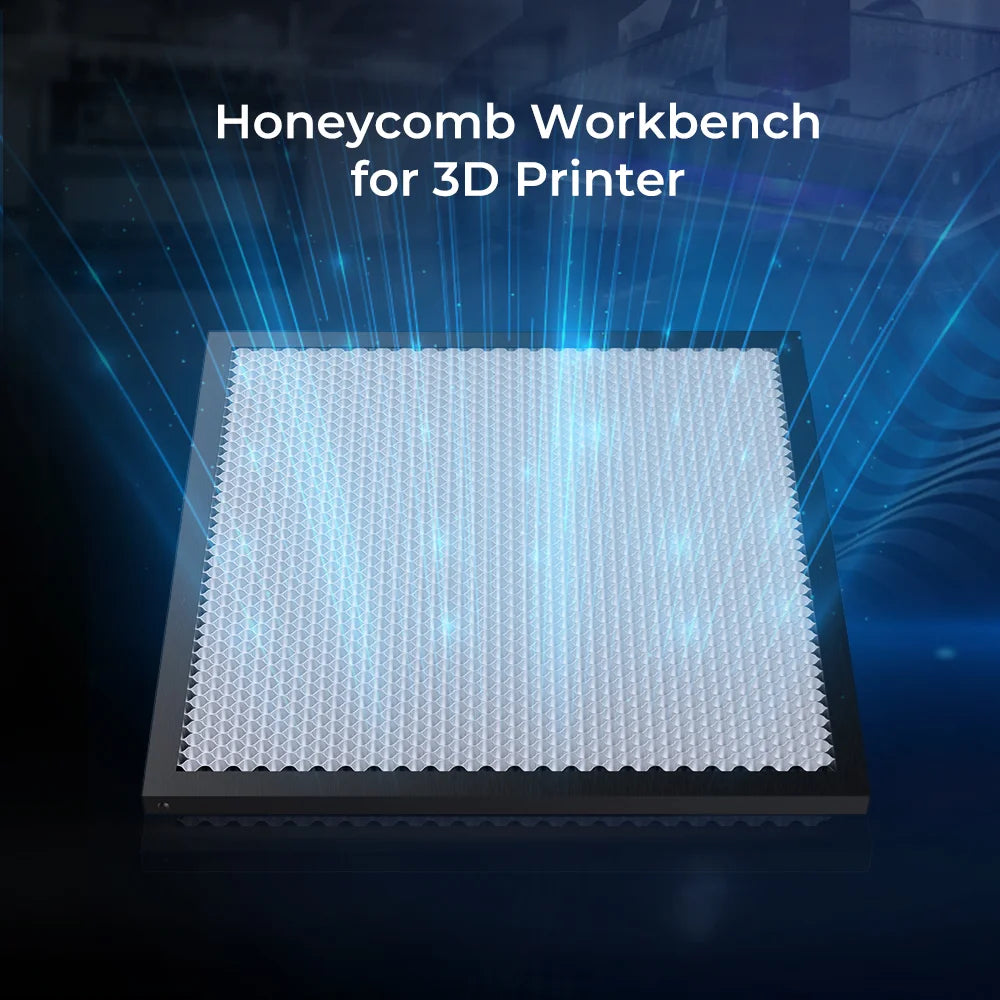 Creality Mini Honeycomb Laser Bed, All Metal Structure Aluminum Plate, Honeycomb Working Table for Better Heat Dissipation, Designed to Protect Your 3D Printers with Laser Module, 235*235*20mm