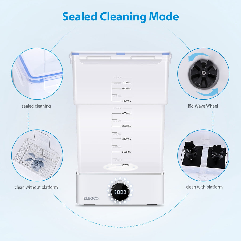 ELEGOO Mercury XS Bundle with Separate Washing and Curing Station for Resin 3D Printed Models Yellow
