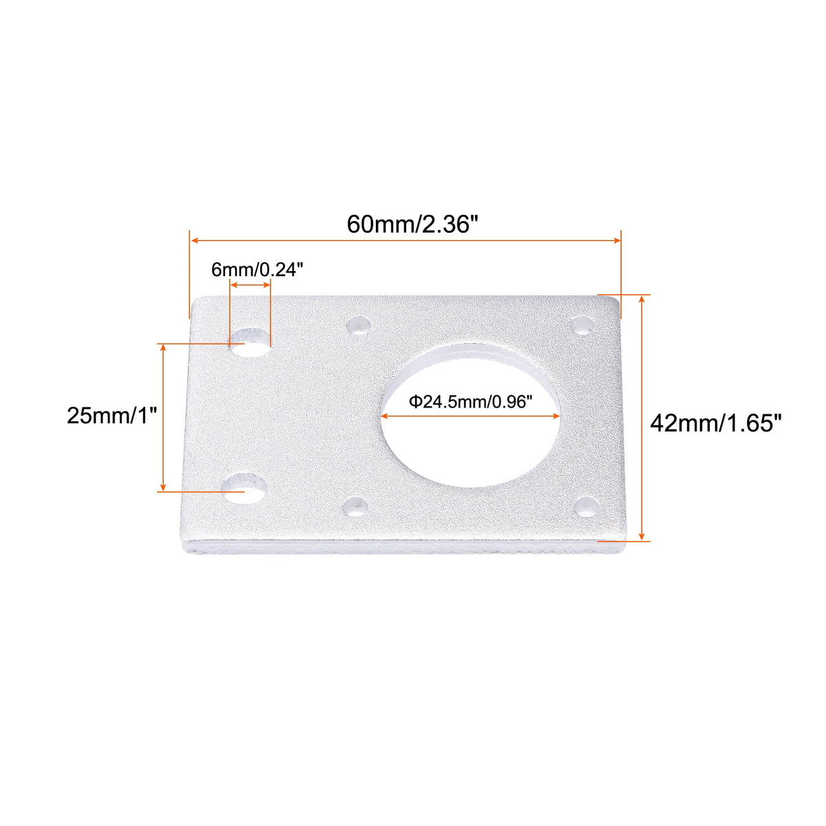 Uxcell Stepper Motor Mounting Bracket Mount Plate 42mm Silver Tone for 3D Printer 2 Pack