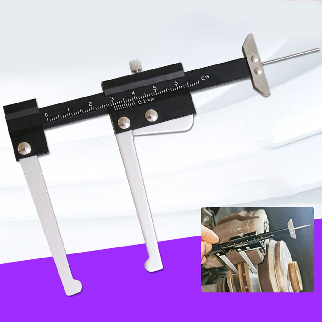 Professional Brake Rotor Micrometer 0-60mm High Accuracy Brake Disc Depth Measuring Caliper For Vehicle Maintenance