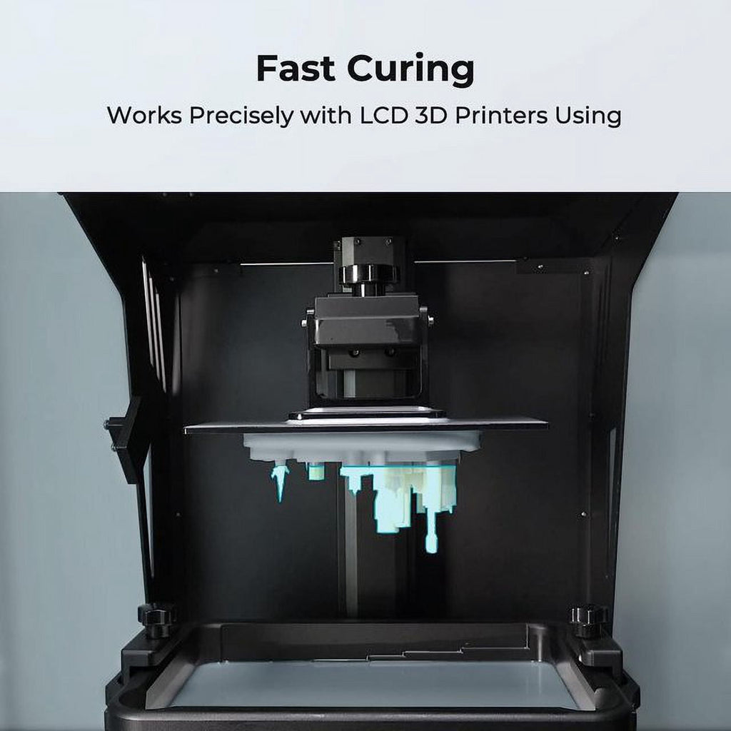 Official 8K 3D Printer Resin，1kg High Precision 405nm UV-Curing Resin Low Shrinkage, Excellent Fluidity Standard Photopolymer Resin for LCD DPL 3D Printing, Blue