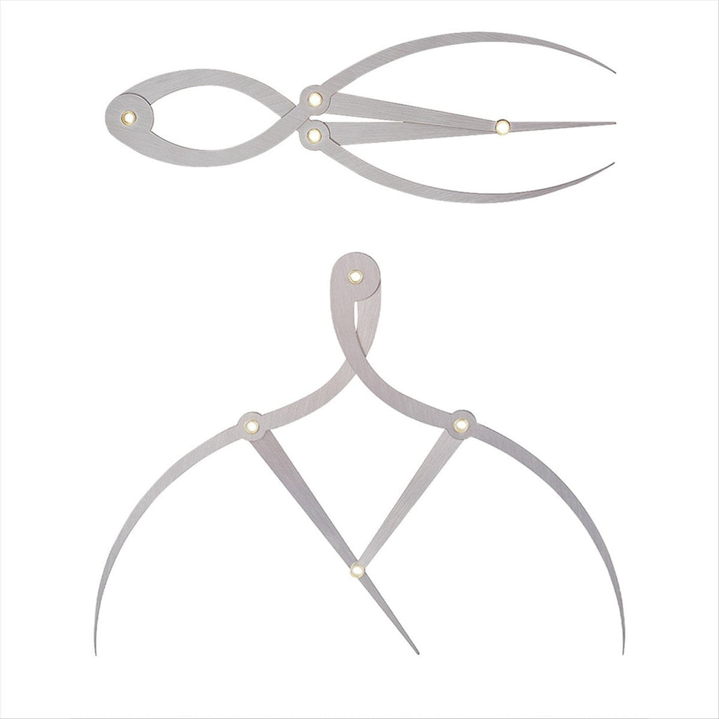 Mean Calipers Golden Ratio Calipers Stainless Steel Eyebrow Ruler 1:1.618 Measure Tool for Tattoo