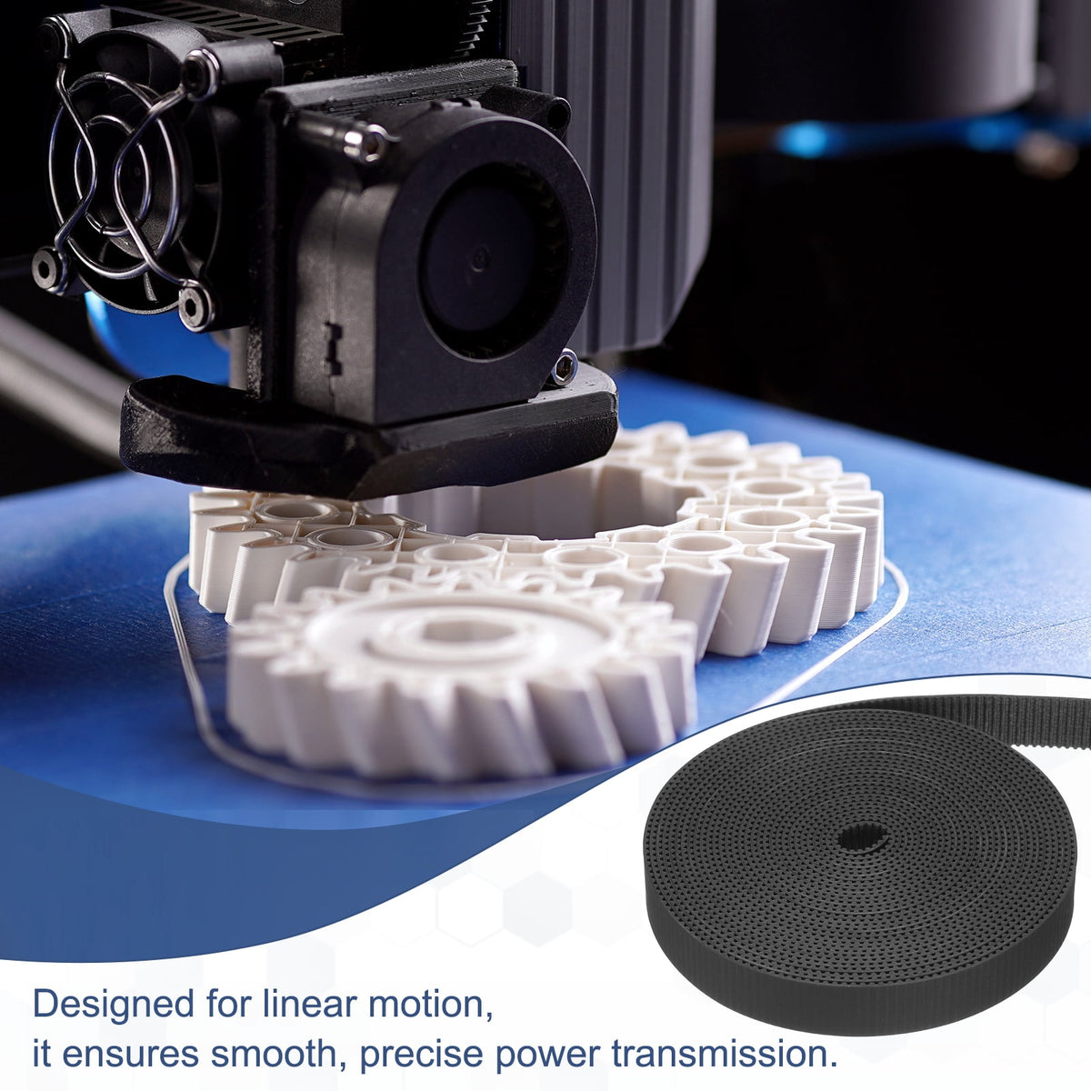 Uxcell Dustproof Rubber 2GT Timing Belt 15x5000mm 2mm Pitch 2mm Thick Black Open Loop Pulley Timing Belt for 3D Printer