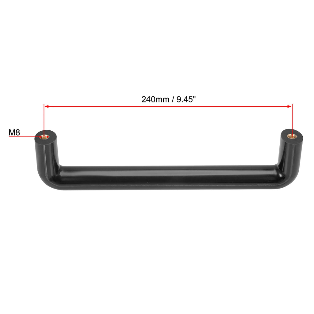 Unique Bargains 240mm Hole Centers Pulls Handles Black 2Pack