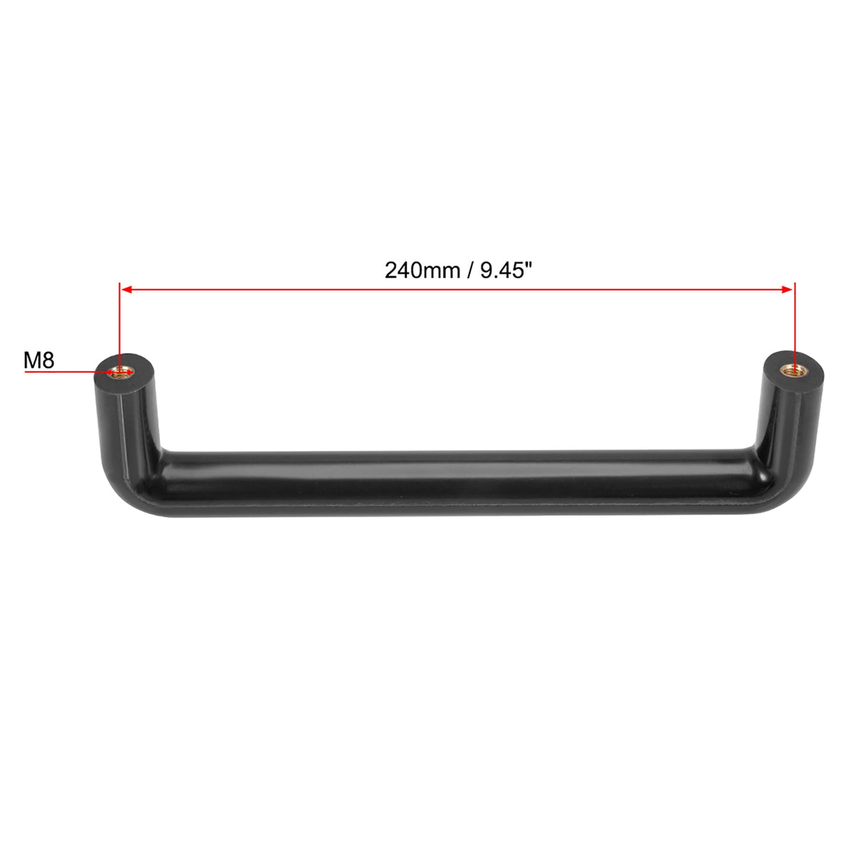 Unique Bargains 240mm Hole Centers Pulls Handles Black 2Pack