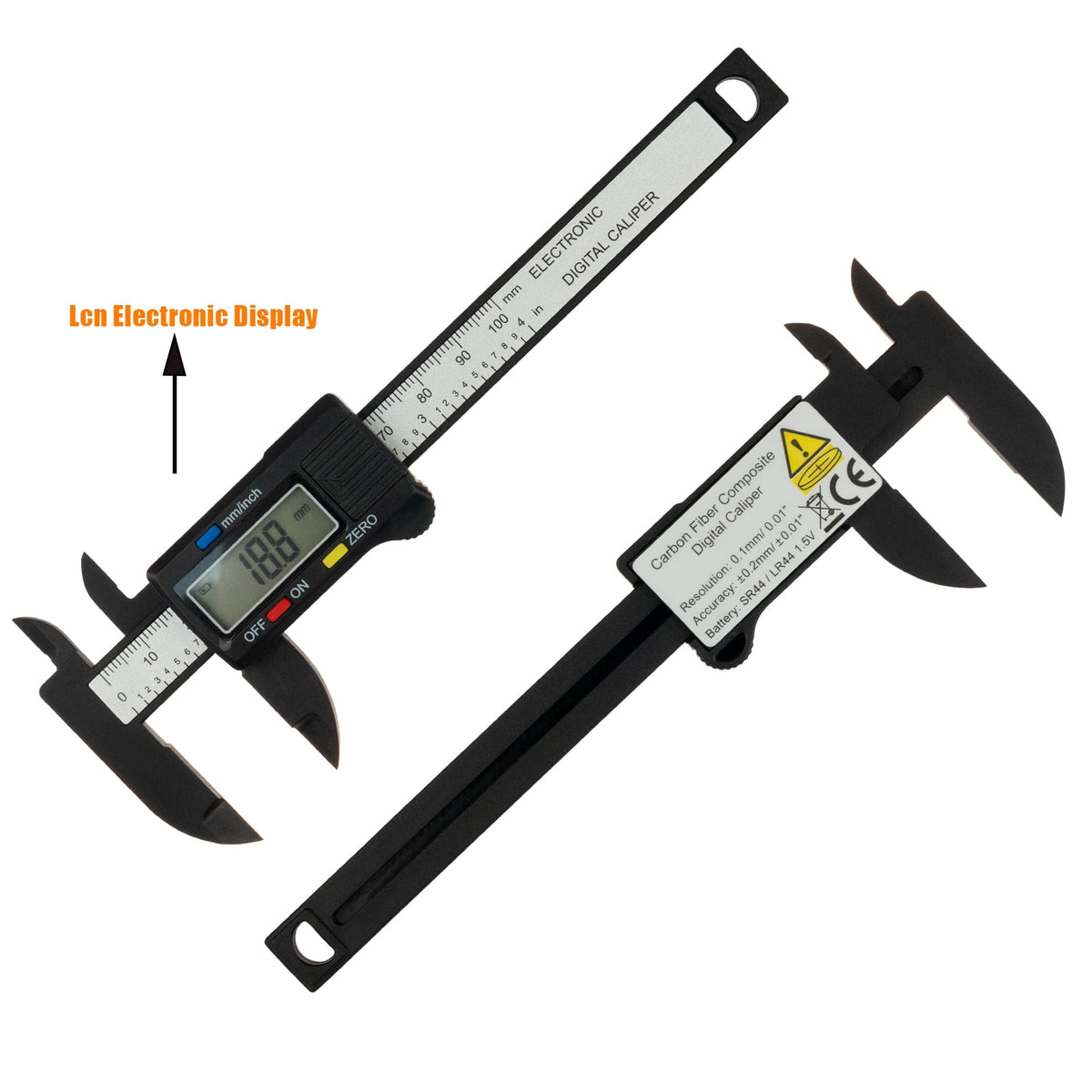 Digital Caliper, 0-4 Inches Caliper with Large LCD Screen, Auto - Off Feature, Inch and Millimeter Conversion Measuring Tool, Perfect for Household/DIY Measurment