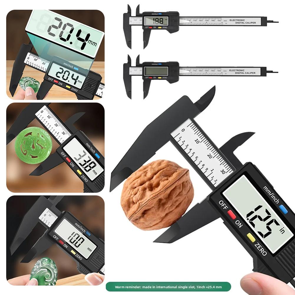 6 Inch Digital Caliper Upgraded Electronic Ruler Measuring Tool with Large LCD Screen/Auto-Off, Plastic Case for Household/DIY