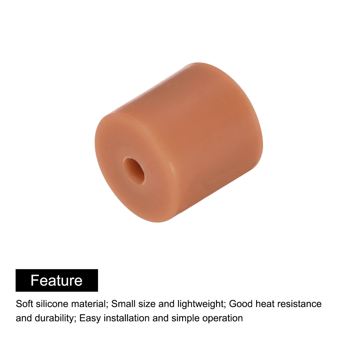 Uxcell 10Pcs Silicone Bed Mounts 3D Printer Heat Bed Silicone Leveling Column Silicone Buffer 16mm for 3D Brown