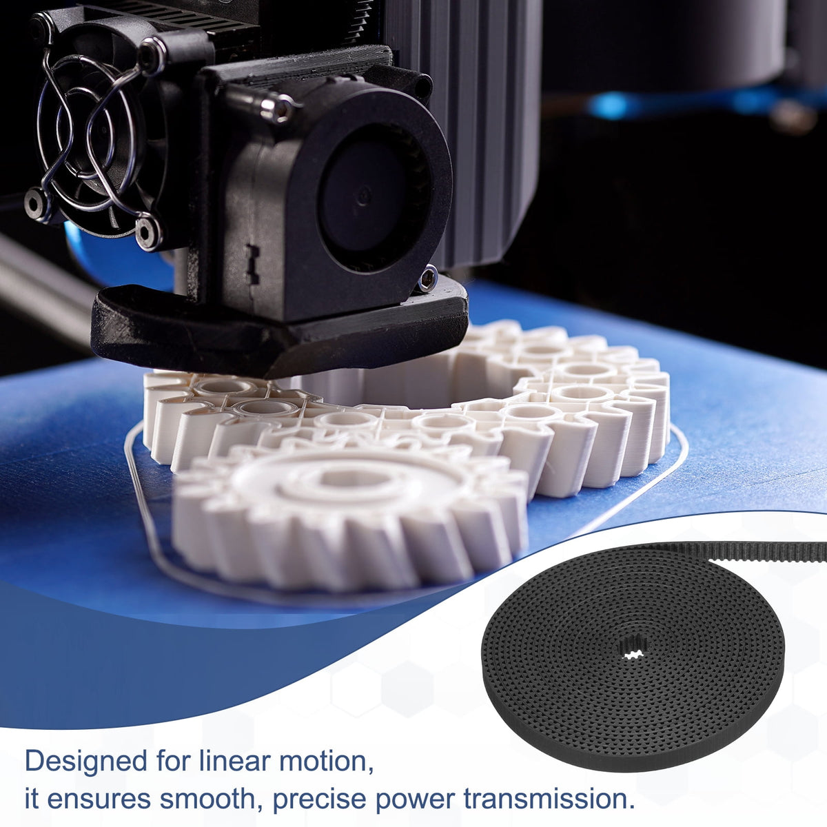 Uxcell Dustproof Rubber 2GT Timing Belt 6x2000mm 2mm Pitch 1.5mm Thick Black Open Loop Pulley Timing Belt for 3D Printer