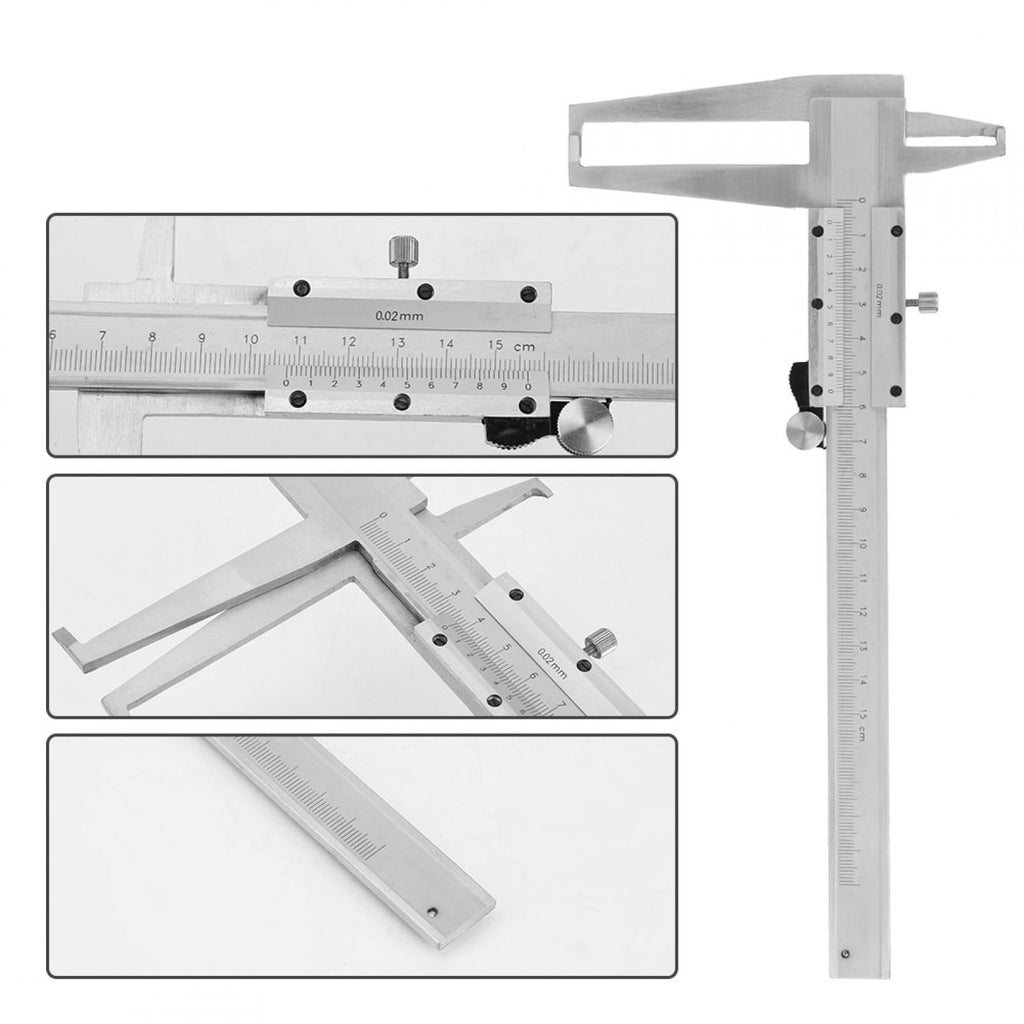 BIMZUC Carbon Steel Inside Groove Vernier Caliper, Highly Accurate 9-150mm / 0.35-5.91 inches Inner Micrometer Gauge Ruler Measuring Tool for Precision Machining and Woodworking DIY Projects