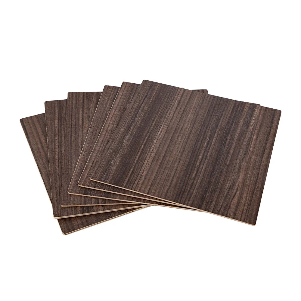 10PCS Falcon Series Walnut Plywood Sheets for Home DIY, 300*300*3mm