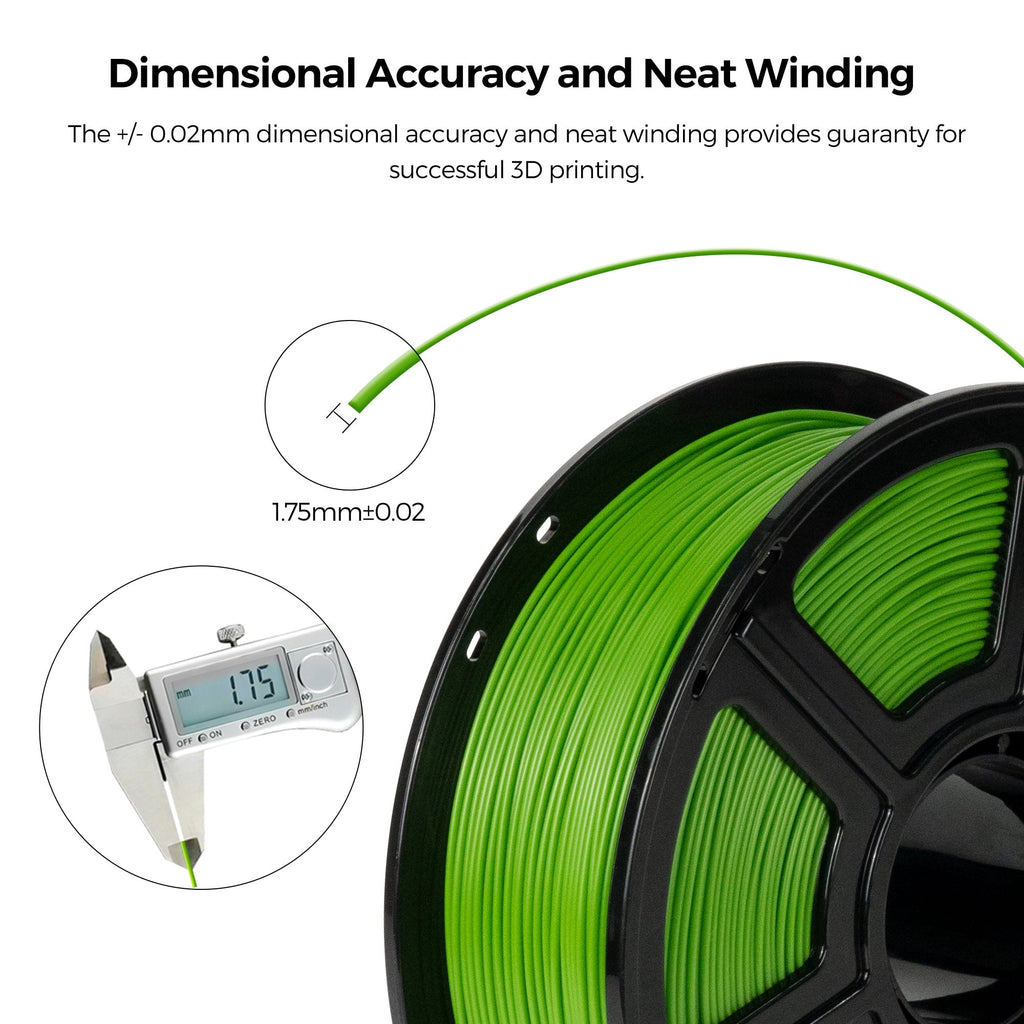 Flashforge ABS Pro Filament 1.75mm, 1KG/2.2lbs ABS Pro 3D Printer Filament, Green