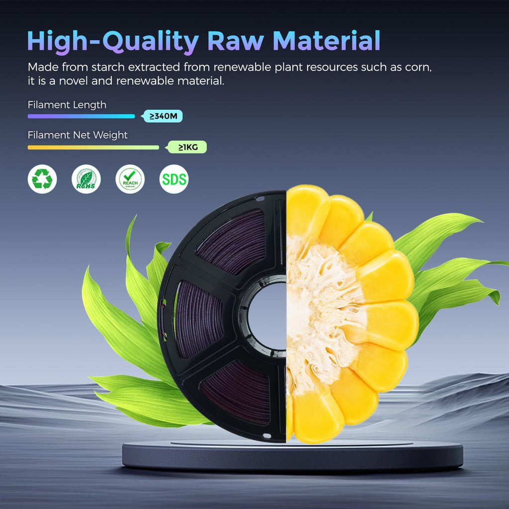 Flashforge PLA Filament 1.75mm, 1KG/2.2lbs PLA 3D Printer Filament, Burnt Titanium