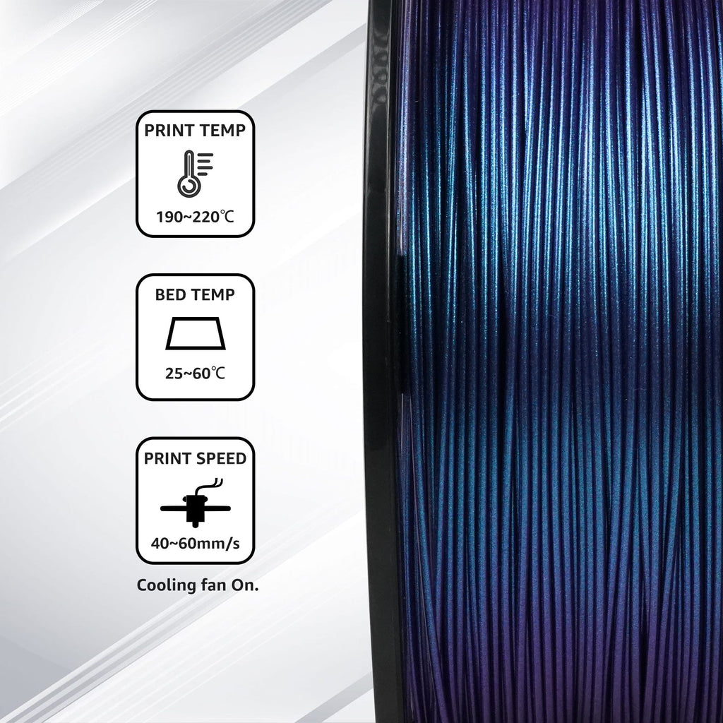 Flashforge PLA Filament 1.75mm, 1KG/2.2lbs PLA 3D Printer Filament, Burnt Titanium