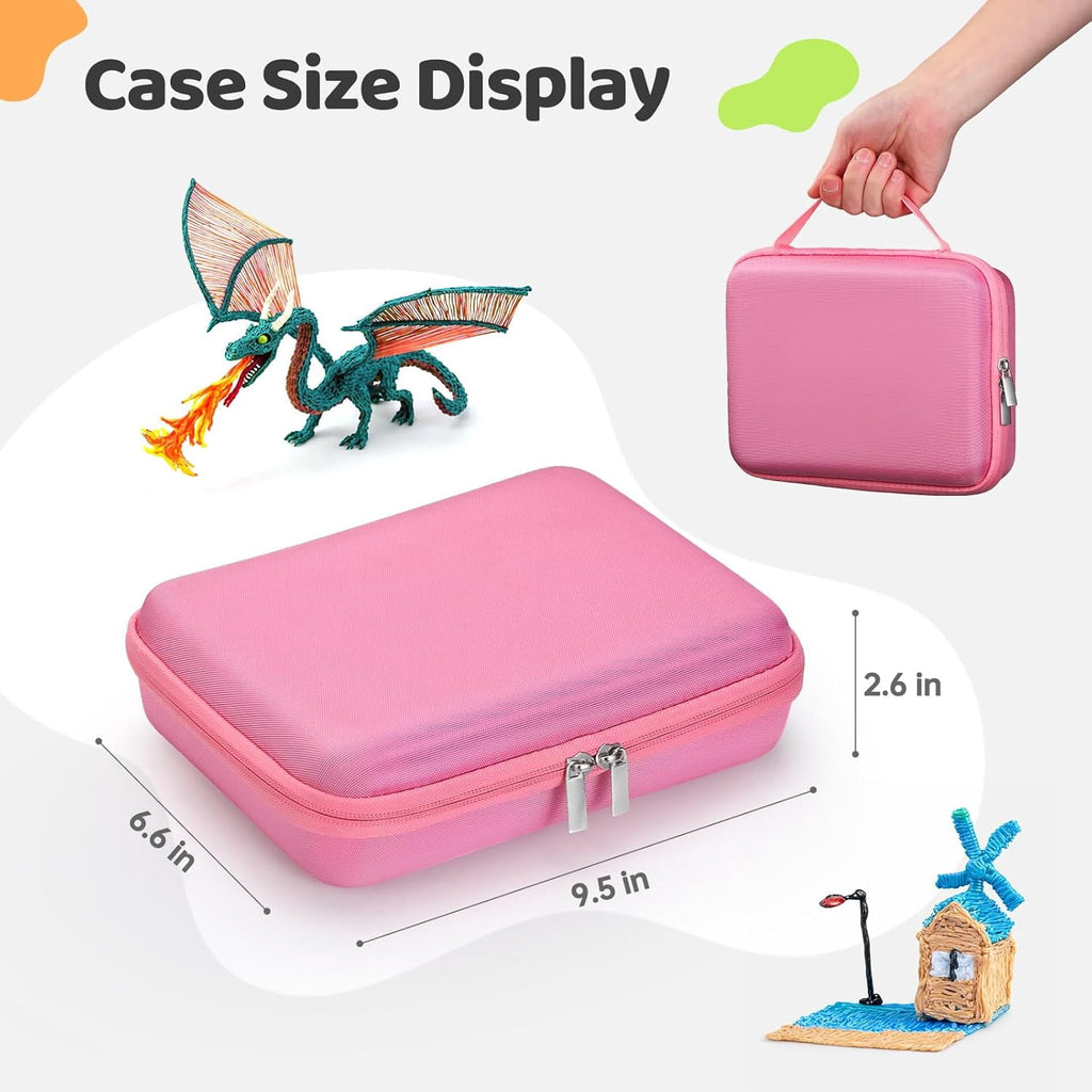 Hard Case Compatible with 3Doodler Start+ Essentials (2023) for 3D Pen Set for Kids, Art Activity Set Carrier Case for Printing Filament Refill and USB Charger,Blue (Box Only)