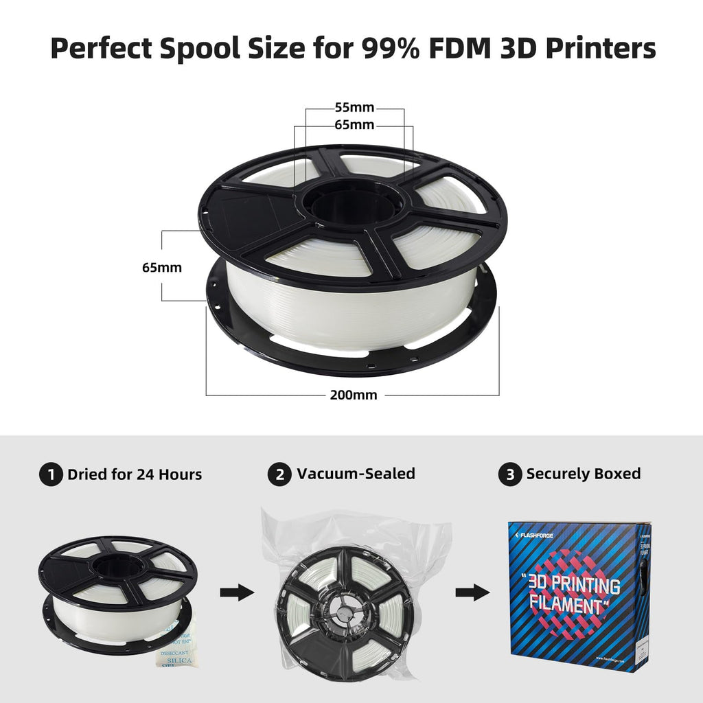 Flashforge PLA Filament 1.75mm, 1KG/2.2lbs PLA 3D Printer Filament, Burnt Titanium