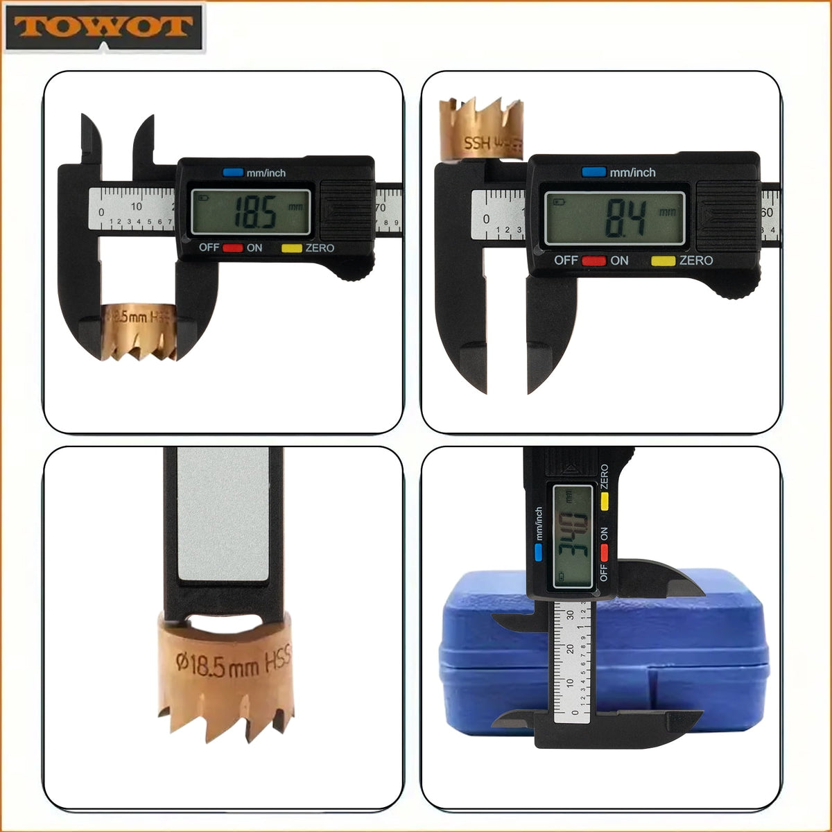 Digital Caliper, 0-4 Inches Caliper with Large LCD Screen, Auto - Off Feature, Inch and Millimeter Conversion Measuring Tool, Perfect for Household/DIY Measurment