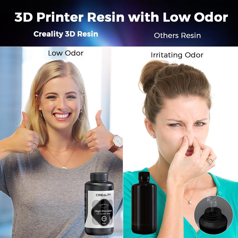 Official 8K 3D Printer Resin，1kg High Precision 405nm UV-Curing Resin Low Shrinkage, Excellent Fluidity Standard Photopolymer Resin for LCD DPL 3D Printing, Blue